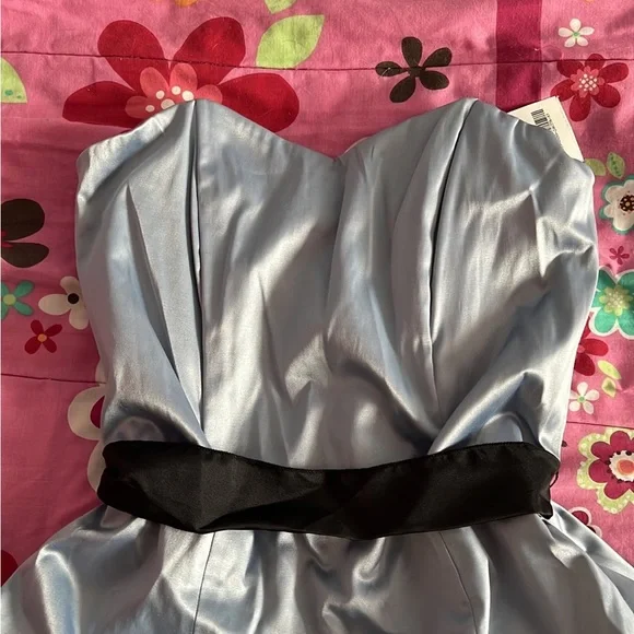 NWT IceBlue/Gray strapless party dress Size S - Picture 5 of 10